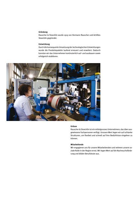 Firmenbroschüre (pdf) - Rauscher & Stoecklin AG
