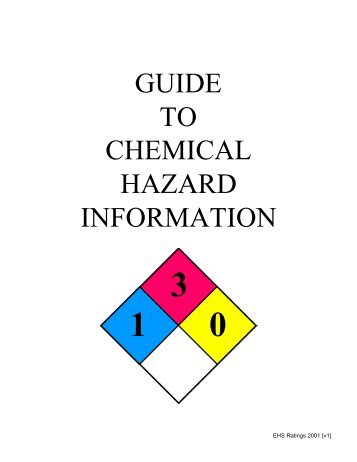 Guide to Chemical Hazard Information - MU Environmental Health ...