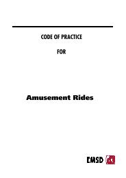 CODE OF PRACTICE FOR Amusement Rides - Emsd