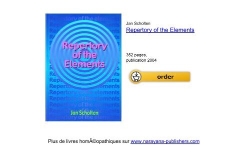 Jan Scholten Repertory of the Elements - Homeopathy books ...