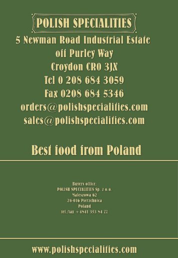 New Cataloge Download (15,1 Mb) - Polish Specialities