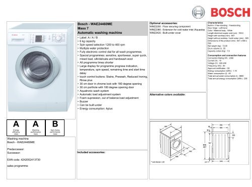 Bosch - WAE24460ME Maxx 7 Automatic washing machine