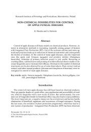 Non-chemical possibilities for control of apple fungal - Poznań