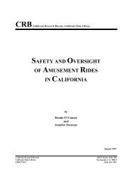 SAFETY AND OVERSIGHT OF AMUSEMENT RIDES IN CALIFORNIA