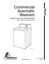 Commercial Automatic Washer Parts Manual - PWS Laundry Parts