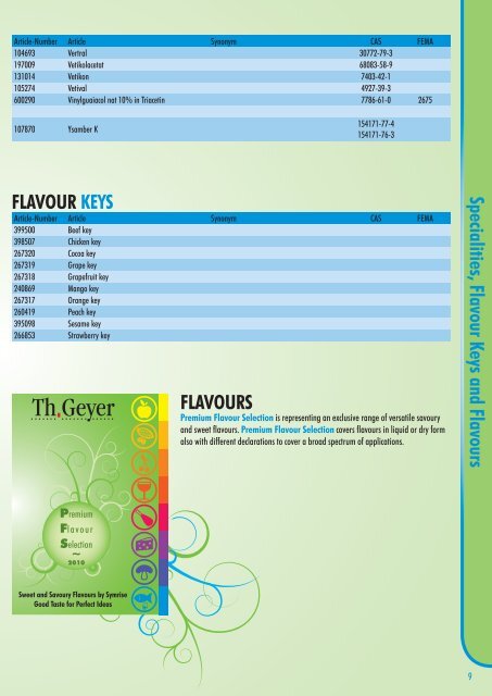 Aroma Chemicals.indd - Th. Geyer GmbH & Co. KG