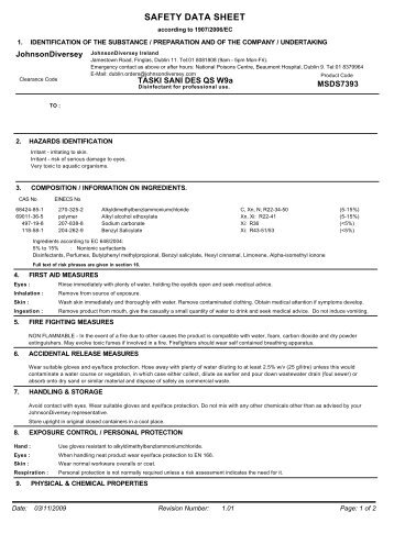 MSDS7393 - TASKI SANI DES QS W9a - JBS Group