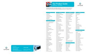 Our Product Guide - Univar USA