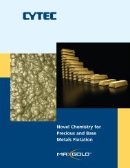 Novel Chemistry for Precious and Base Metals ... - CYTEC Industries