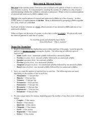 Improving Scansion With Syntax Computing Technical Reports