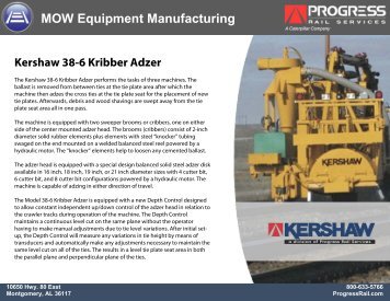 Kershaw 38-6 Kribber Adzer - Progress Rail Services