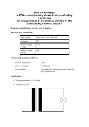 non-inherently short-circuit proof safety transformer for halogen ...