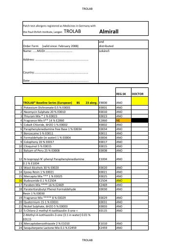 TROLAB objednávka SK - 4Life Pharma, sro