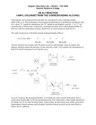 An S 1 Reaction -amyl Chloride From The - Eastern Nazarene College