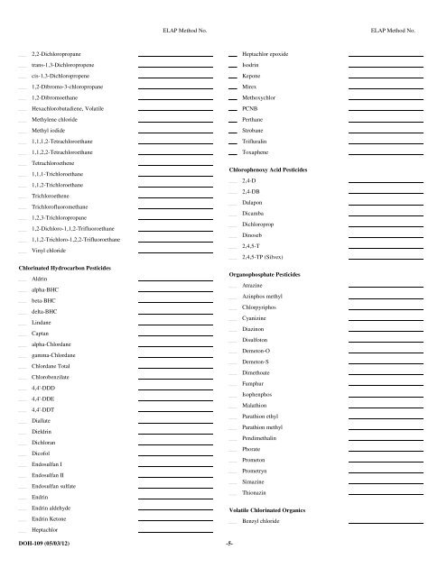 Form 109 - Wadsworth Center