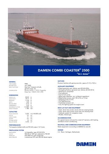 DAMEN COMBI COASTER® 2500 - Damen Shipyards Bergum