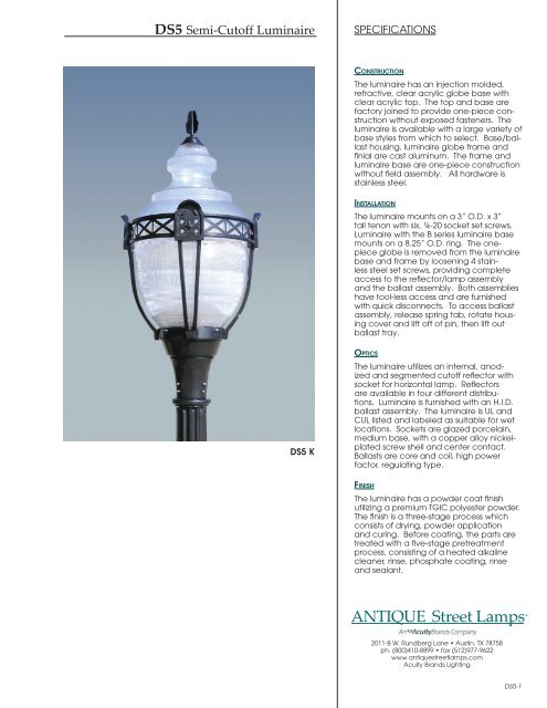 DS5 - ANTIQUE Street Lamps