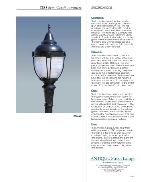 DS8 - ANTIQUE Street Lamps