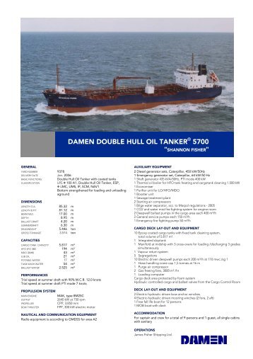 damen double hull oil tanker® 5700 - damen shipyards bergum