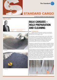 Standard Cargo - Bulk Cargoes – hold preparation and cleaning