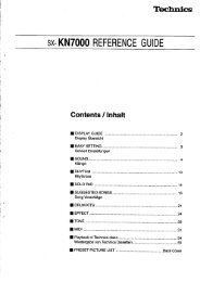 sx-KN7000 REFERENCE GUIDE