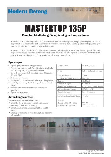 MASTERTOP 135P - Modern Betong