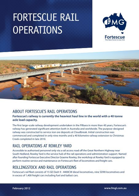 FORTESCUE RAIL OPERATIONS