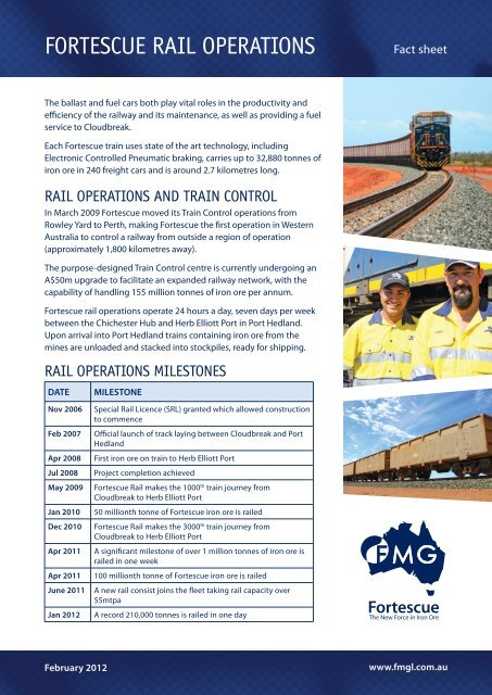 FORTESCUE RAIL OPERATIONS
