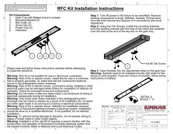 RFC Kit Installation Instructions - Simkar Corporation