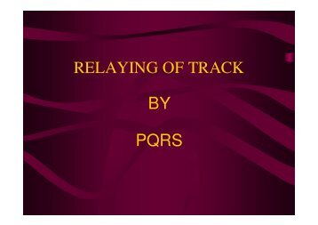 RELAYING OF TRACK PQRS BY - area