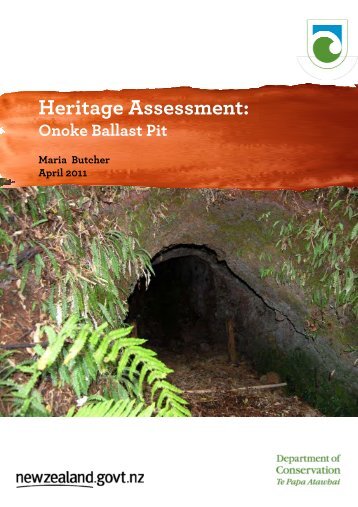 Onoke ballast pit heritage assessment - Department of Conservation