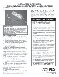 INSTALLATION INSTRUCTIONS - Power Sentry