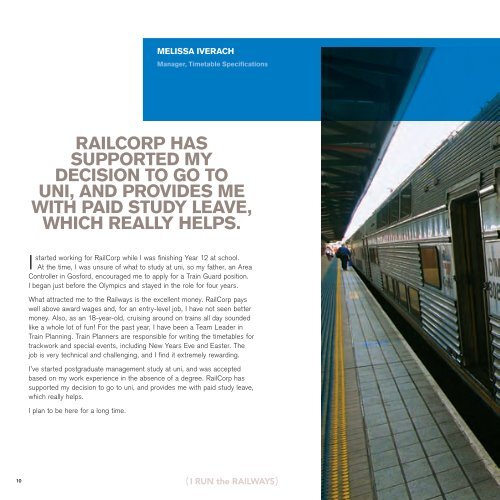 View the I Run the Railways booklet - RailCorp