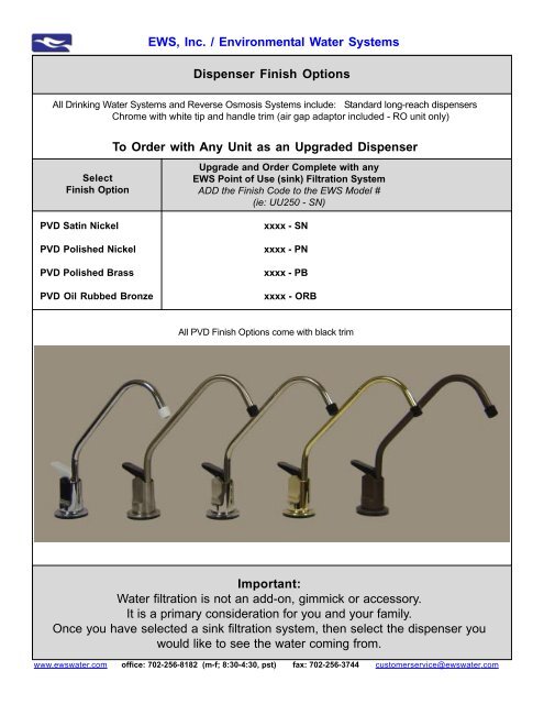 UU250 - Environmental Water Systems