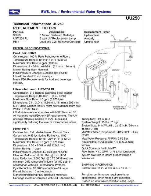 UU250 - Environmental Water Systems