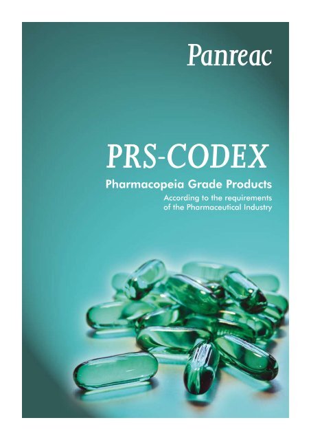 PRS-CODEX, Pharmacopeia Grade Products