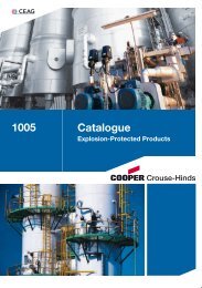 Explosion Protected Products - Cooper Crouse-Hinds