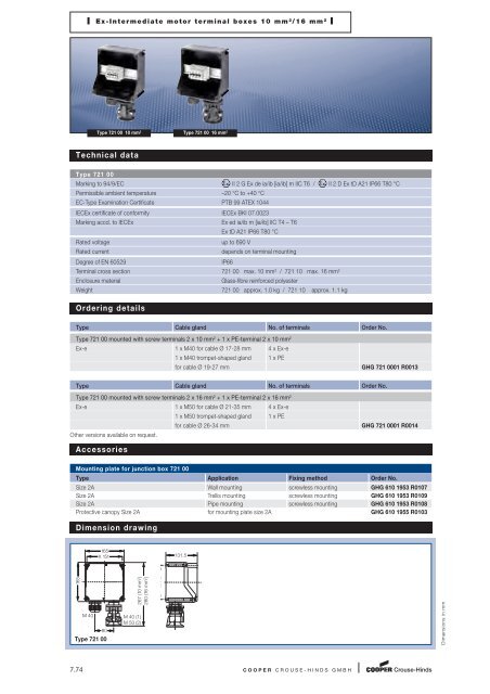 Explosion Protected Products - Cooper Crouse-Hinds