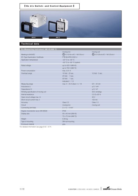 Explosion Protected Products - Cooper Crouse-Hinds