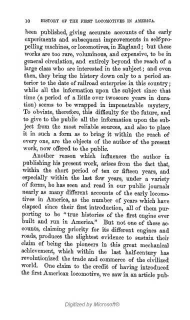 The history of the first locomotives in America. From original ...