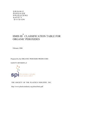 hmis iii classification table for organic peroxides - staging.files.cms ...