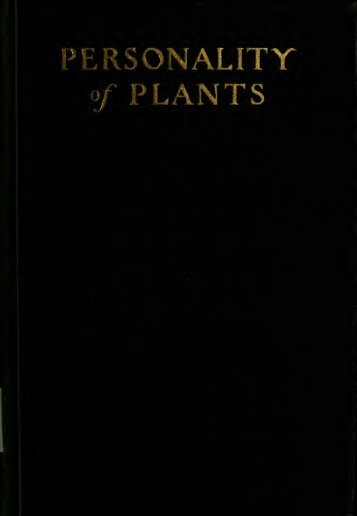 Personality of plants