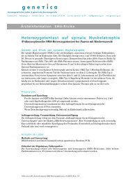 Heterozygotentest auf spinale Muskelatrophie - Genetica AG