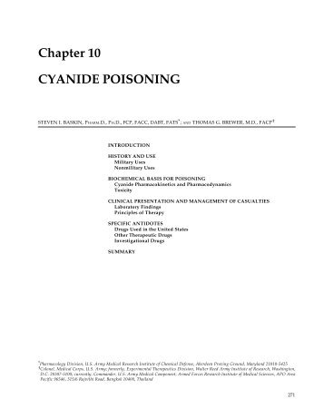 Chapter 10 CYANIDE POISONING - The Air University