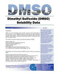 Dimethyl Sulfoxide (DMSO) Solubility Data - Gaylord Chemical