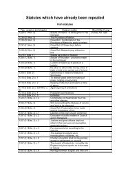 Statutes which have already been repealed - Office of the Attorney ...