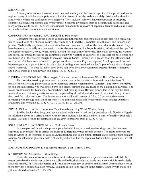 MEDlCINAL PLANTS OF JAMAICA. PARTS 1 & 11.