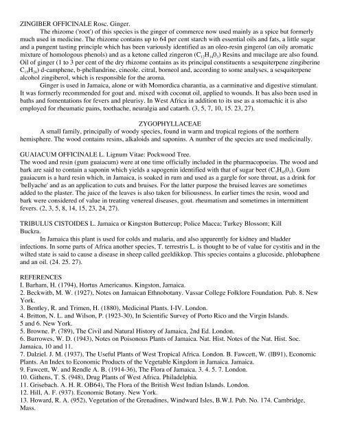 MEDlCINAL PLANTS OF JAMAICA. PARTS 1 & 11.