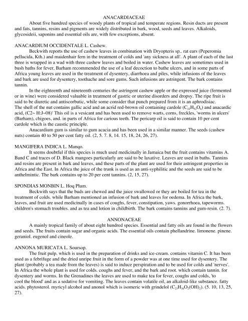 MEDlCINAL PLANTS OF JAMAICA. PARTS 1 & 11.