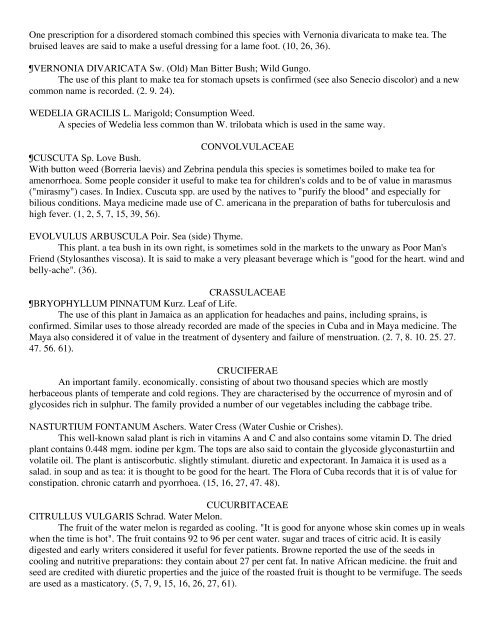 MEDlCINAL PLANTS OF JAMAICA. PARTS 1 & 11.